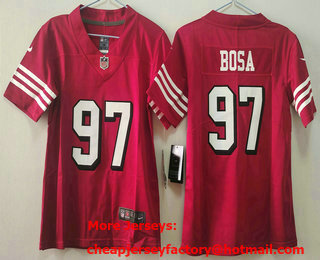 Youth San Francisco 49ers #97 Nick Bosa Red 2023 Color Rush Vapor Limited Jersey