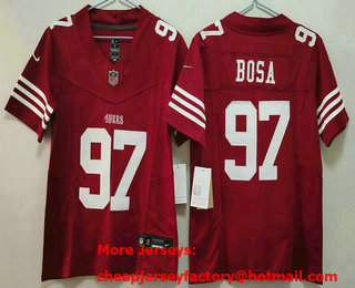Youth San Francisco 49ers #97 Nick Bosa Limited Red FUSE Vapor Jersey