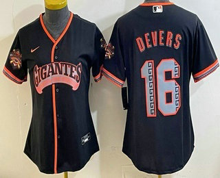 Youth San Francisco Giants #16 Rafael Devers Black 2026 Alternate Stadium Stitched Jersey