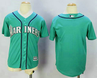 Youth Seattle Mariners Blank Green New Cool Base  MLB Jersey