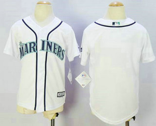 Youth Seattle Mariners Blank White New Cool Base  MLB Jersey