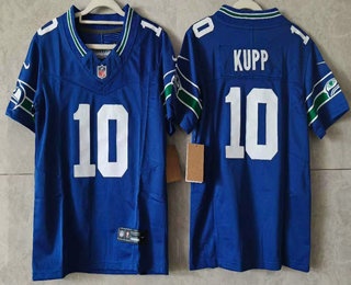 Youth Seattle Seahawks #10 Cooper Kupp Limited Blue Throwback FUSE Vapor Jersey