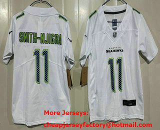 Youth Seattle Seahawks #11 Jaxon Smith-Njigba Limited White Fashion Vapor Jersey