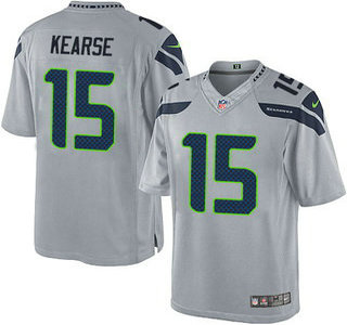 Youth Seattle Seahawks #15 Jermaine Kearse Gray Alternate NFL Nike Game Jersey