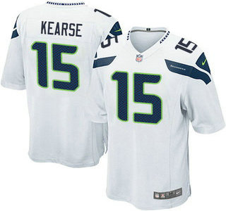Youth Seattle Seahawks #15 Jermaine Kearse White Road NFL Nike Game Jersey
