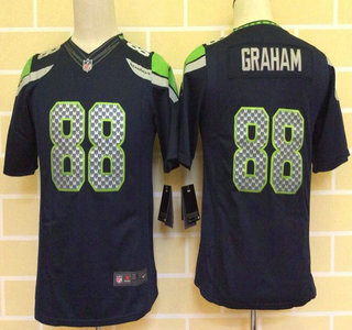 Youth Seattle Seahawks #88 Jimmy Graham Nike Navy Blue Limited Jersey