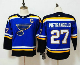 Youth St. Louis Blues #27 Alex Pietrangelo Blue Stitched NHL Jersey
