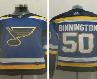 Youth St. Louis Blues #50 Jordan Binnington Blue Adidas Stitched NHL Jersey