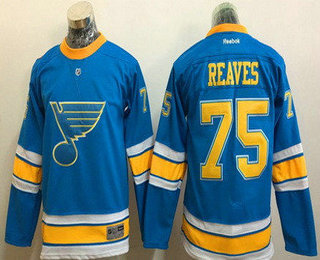 Youth St. Louis Blues #75 Ryan Reaves Blue 2017 Winter Classic Stitched NHL Reebok Hockey Jersey