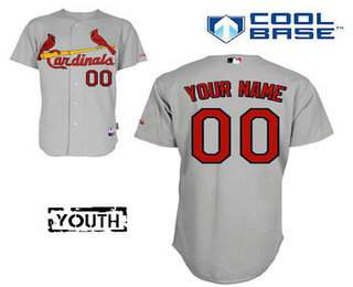 Youth St. Louis Cardinals Customized Gray Jersey