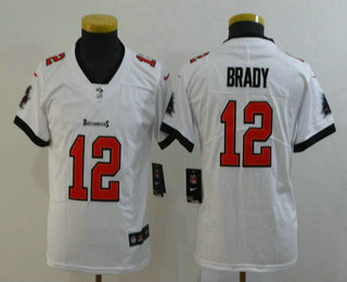 Youth Tampa Bay Buccaneers #12 Tom Brady White 2020 NEW Vapor Untouchable Stitched NFL Nike Limited Jersey