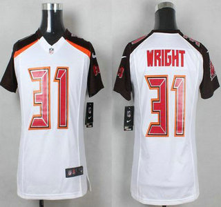 Youth Tampa Bay Buccaneers #31 Major Wright White Road NFL Nike Game Jersey