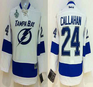 Youth Tampa Bay Lightning #24 Ryan Callahan 2015 Stanley Cup White Jersey