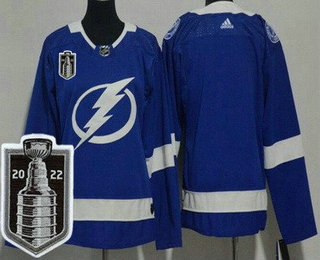 Youth Tampa Bay Lightning Blank Blue 2022 Stanley Cup Stitched Jersey