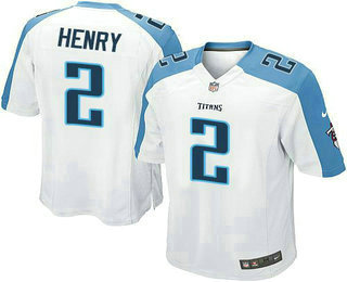 Youth Tennessee Titans #2 Derrick Henry White Stitched NFL Elite Jersey