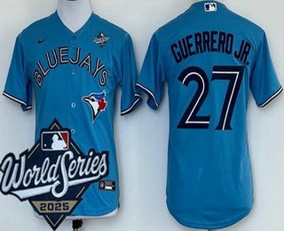 Youth Toronto Blue Jays #27 Vladimir Guerrero Jr Light Blue 2025 World Series Cool Base Jersey