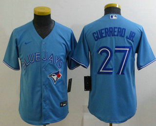 Youth Toronto Blue Jays #27 Vladimir Guerrero Jr Light Blue Stitched MLB Cool Base Nike Jersey