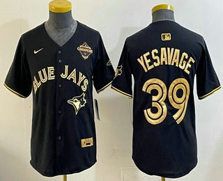 Youth Toronto Blue Jays #39 Trey Yesavage Black Gold 2025 American League Champions Limited Stitched Jersey