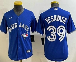 Youth Toronto Blue Jays #39 Trey Yesavage Blue Cool Base Jersey