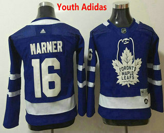 Youth Toronto Maple Leafs #16 Mitchell Marner Royal Blue Home 2017-2018 Hockey Stitched NHL Jersey