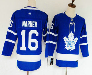Youth Toronto Maple Leafs #16 Mitchell Marner Royal Blue Home 2017-2018 Hockey Stitched NHL Jersey