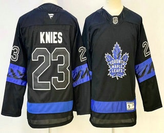 Youth Toronto Maple Leafs #23 Matthew Knies Black Alternate Authentic Jersey