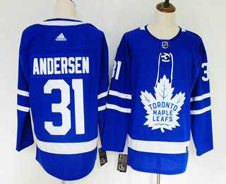Youth Toronto Maple Leafs #31 Frederik Andersen Royal Blue Home 2017-2018 Hockey Stitched NHL Jersey