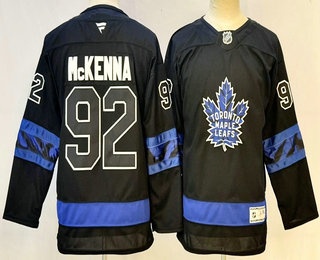 Youth Toronto Maple Leafs #92 Gavin McKenna Black Alternate Authentic Jersey