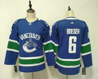 Youth Vancouver Canucks #6 Brock Boeser Blue Adidas Stitched NHL Jersey