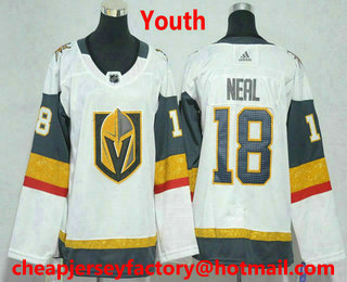 Youth Vegas Golden Knights #18 James Neal White 2017-2018 Hockey Stitched NHL Jersey
