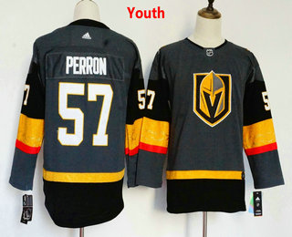 Youth Vegas Golden Knights #57 David Perron Gray 2017-2018 Hockey Stitched NHL Jersey