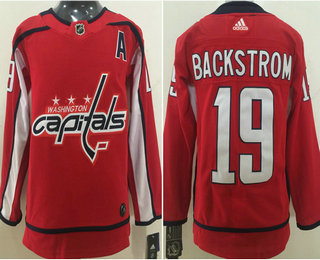 Youth Washington Capitals #19 Nicklas Backstrom Red With A Patch 2017-2018 Hockey Stitched NHL Jersey