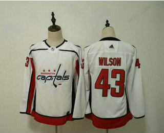 Youth Washington Capitals #43 Tom Wilson White 2017-2018 Hockey Stitched NHL Jersey
