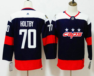 Youth Washington Capitals #70 Braden Holtby Navy Blue 2018 Stadium Series Stitched NHL Hockey Jersey