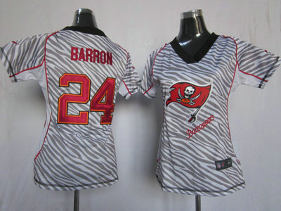 Nike Tampa Bay Buccaneers 24 Mark Barron 2012 Womens Zebra Fashion Jersey